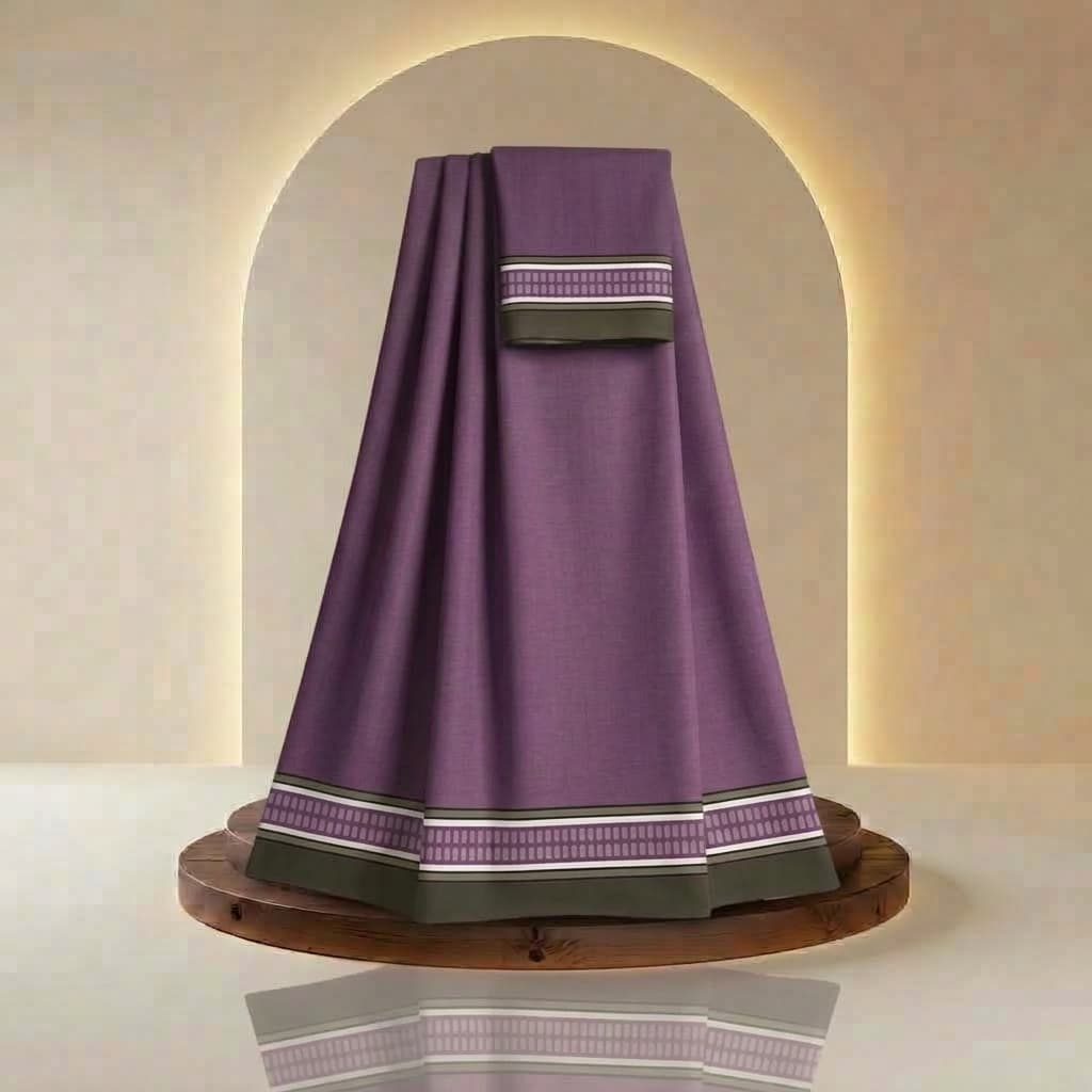 Deep Plum - Digital Printed Rida Fabric | Menodora