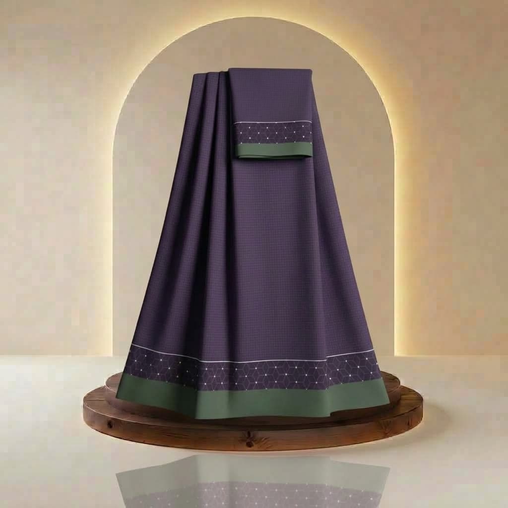 Deep Purple - Digital Printed Rida Fabric | Menodora