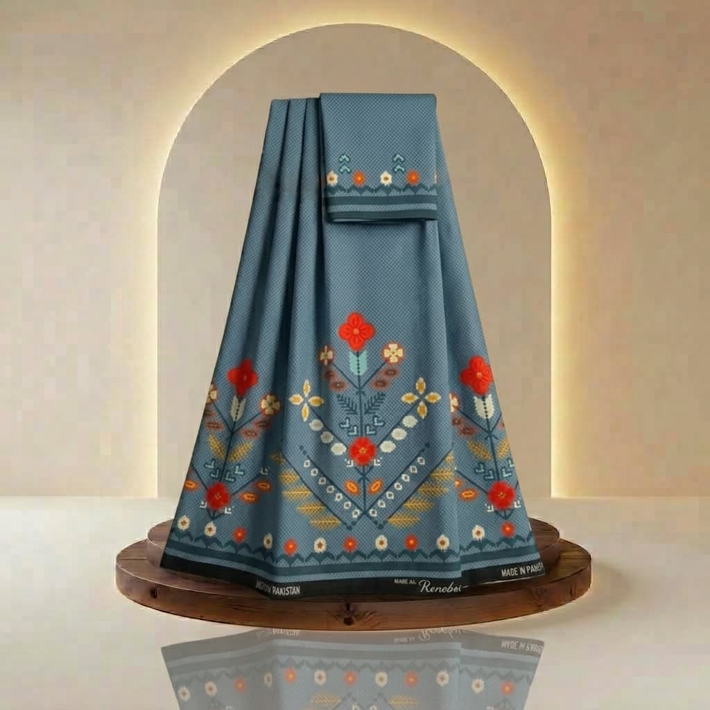 Cross Stitch - Digital Printed Rida Fabric | Menodora