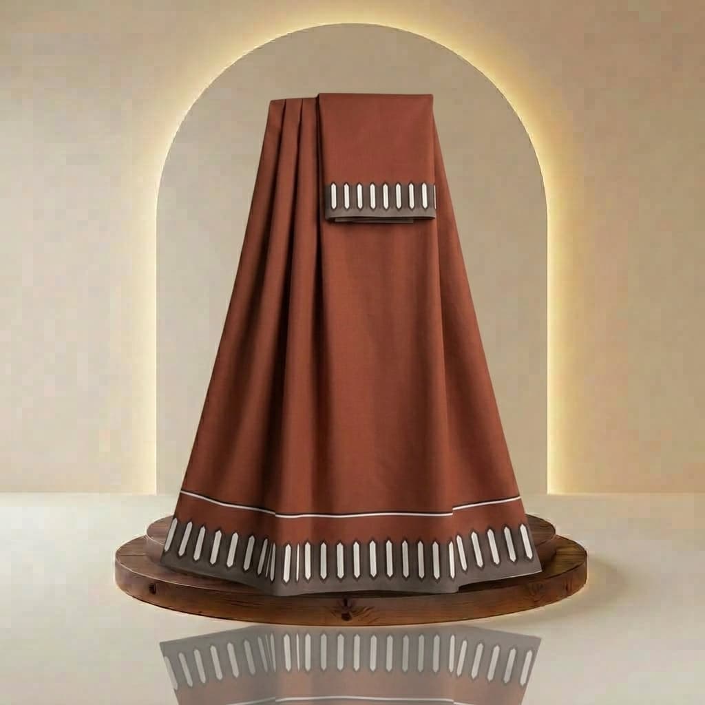 Rust Horizon - Digital Printed Rida Fabric | Menodora
