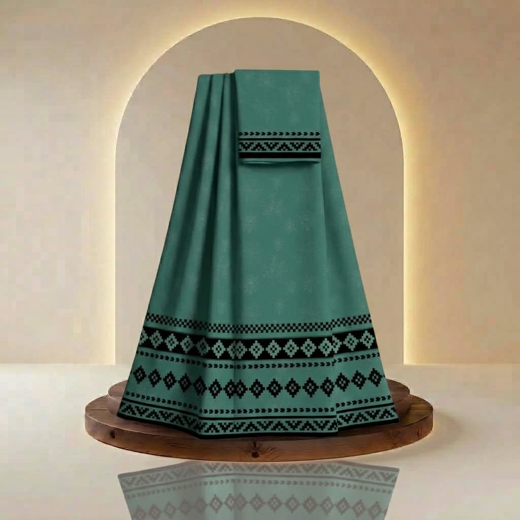 Emerald End - Digital Printed Rida Fabric | Menodora