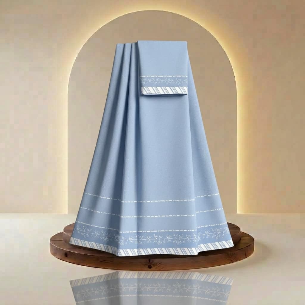 Celestial Blue - Digital Printed Rida Fabric | Menodora